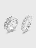 Serpentine zircon ring in gold