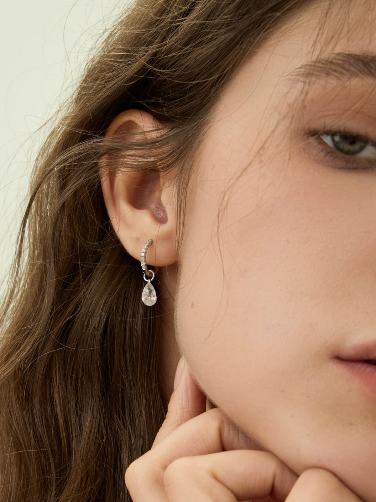 Silver alphabet stud earrings