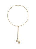 Square pendant multi-wear necklace in gold