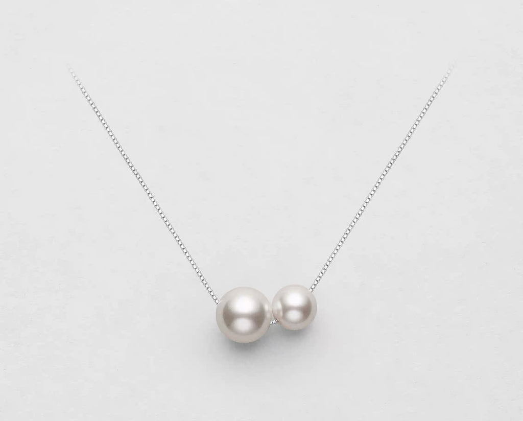 Sterling silver gourd pearl necklace