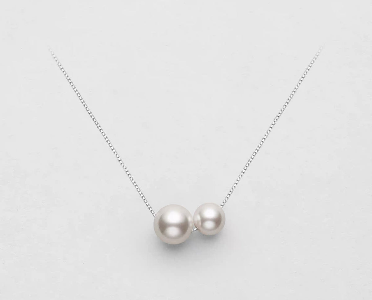 Sterling silver gourd pearl necklace