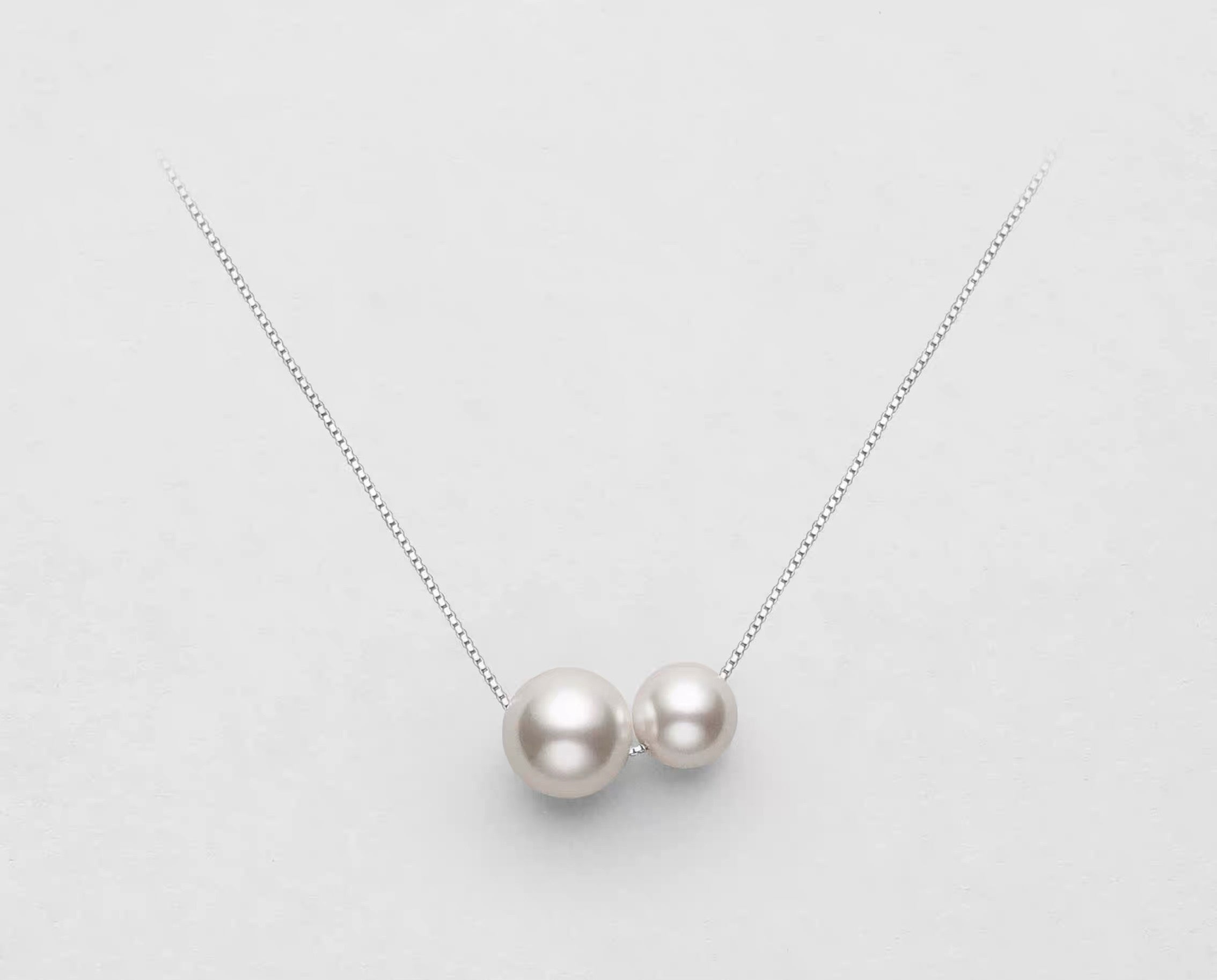 Sterling silver gourd pearl necklace