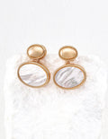 Sterling silver mother-of-pearl earrings