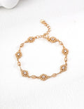 Sterling silver zircon bracelet