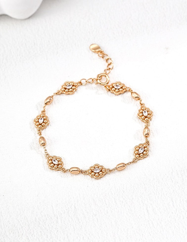 Sterling silver zircon bracelet