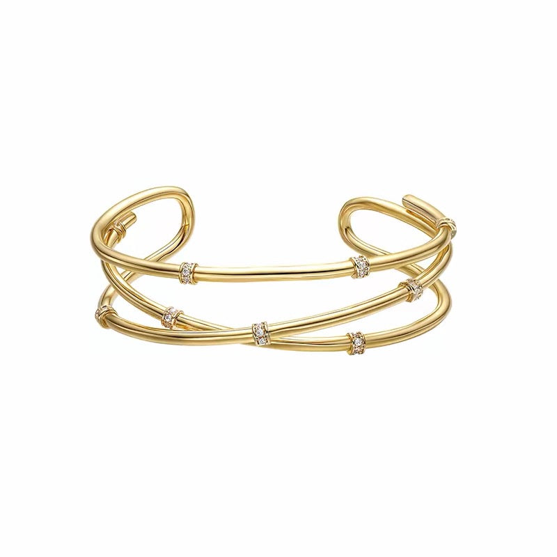 Serena Crossed Cuff Bracelet