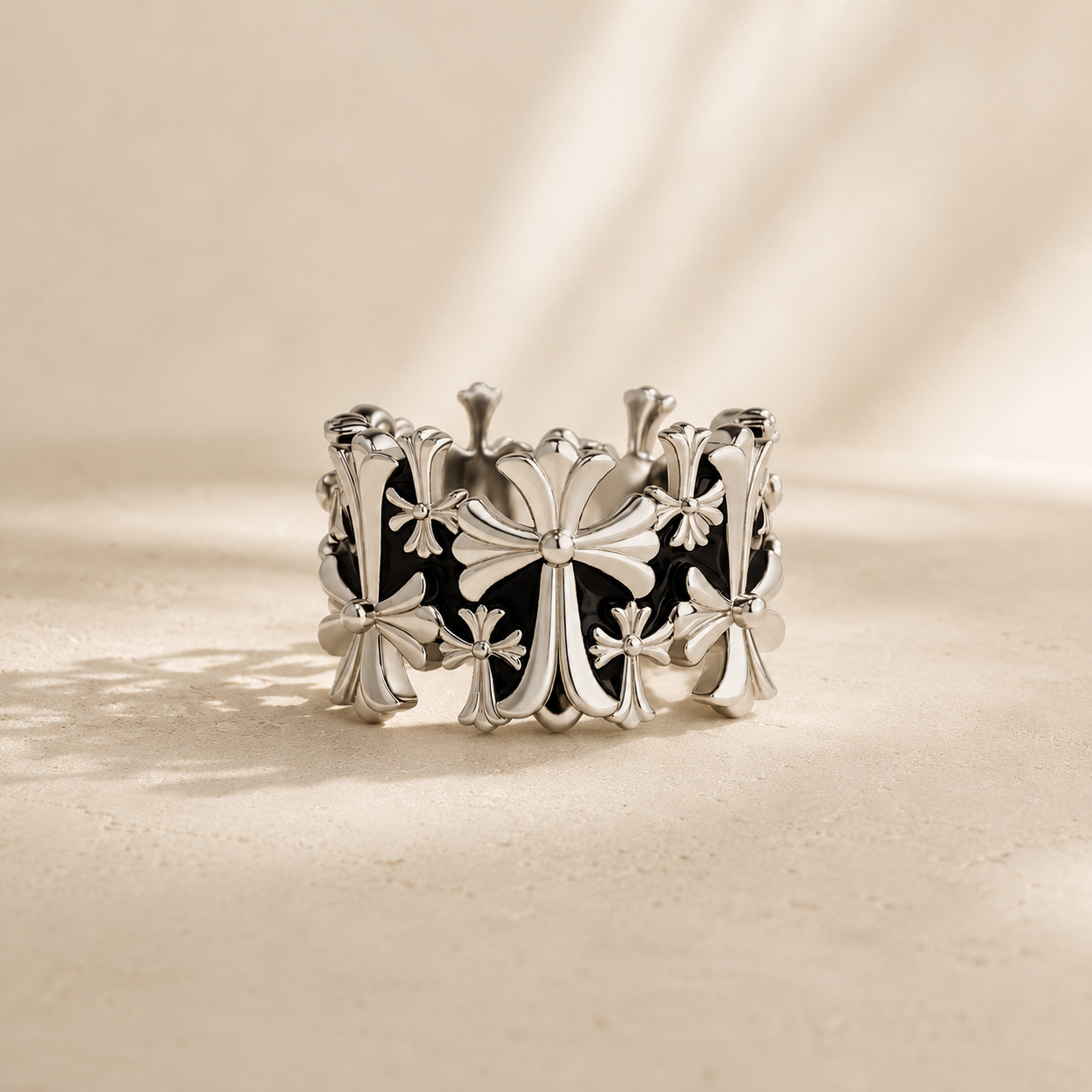 Aster Cross Open Ring – Lyastone Jewellery