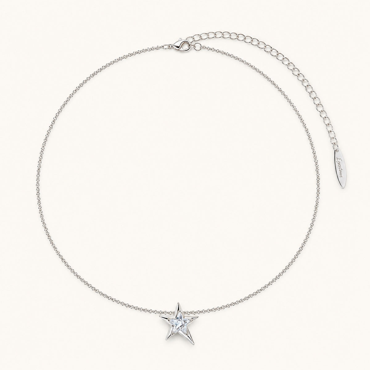 Astra Star Necklace silver-tone star pendant with cubic zirconia