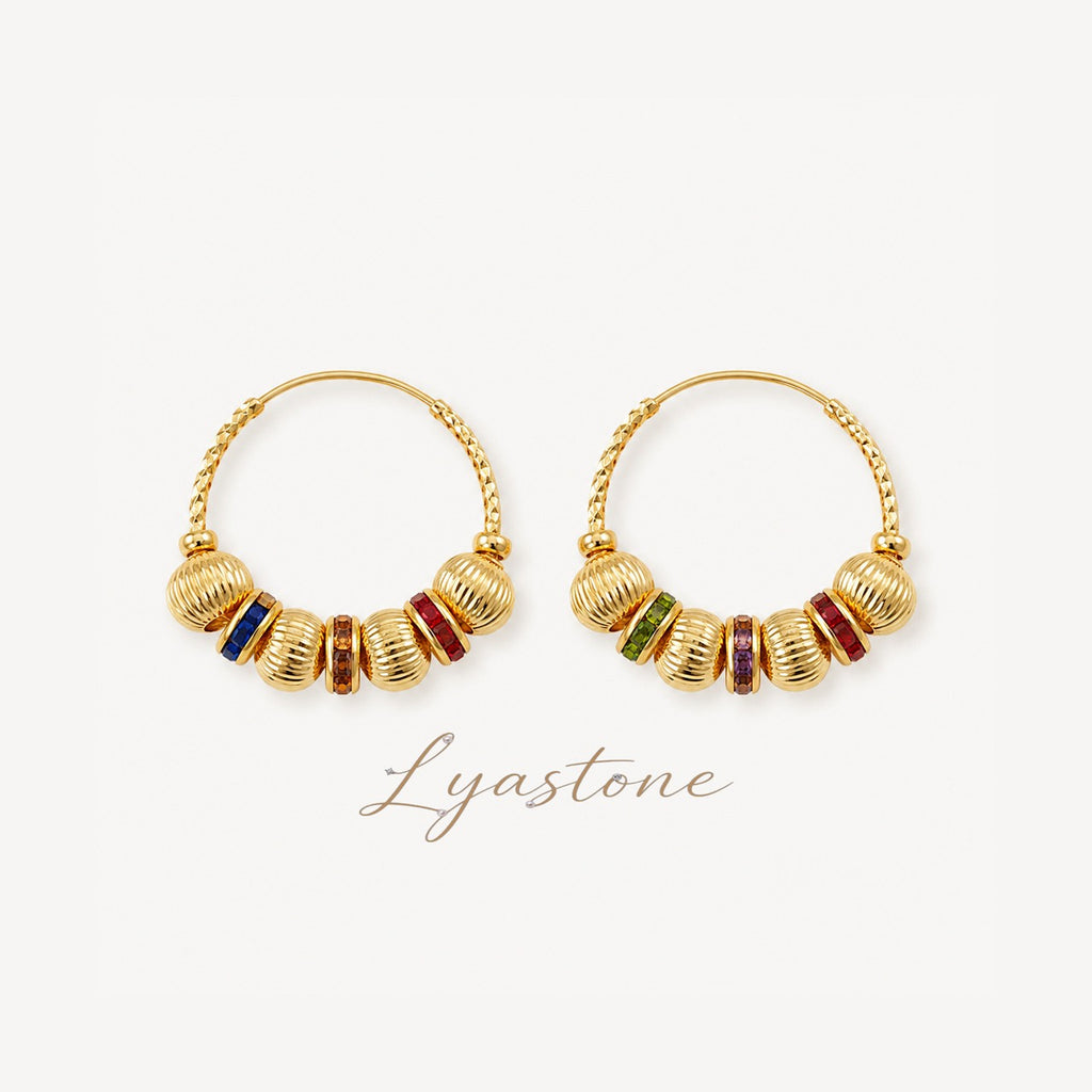 Lyastone Aurelia Bead Hoop Earrings main product image