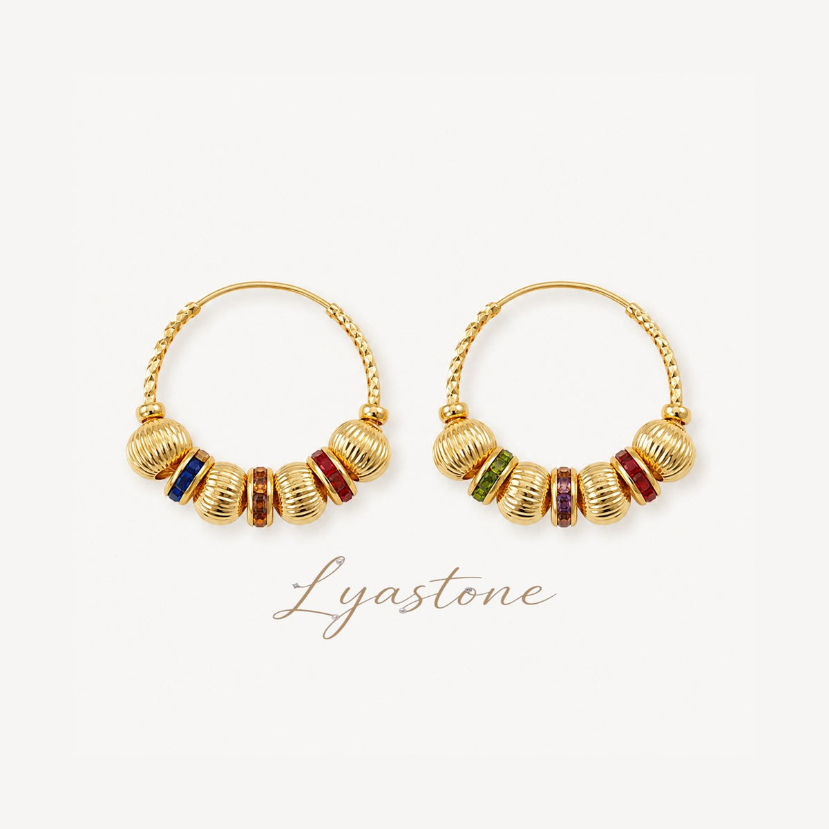 Lyastone Aurelia Bead Hoop Earrings main product image