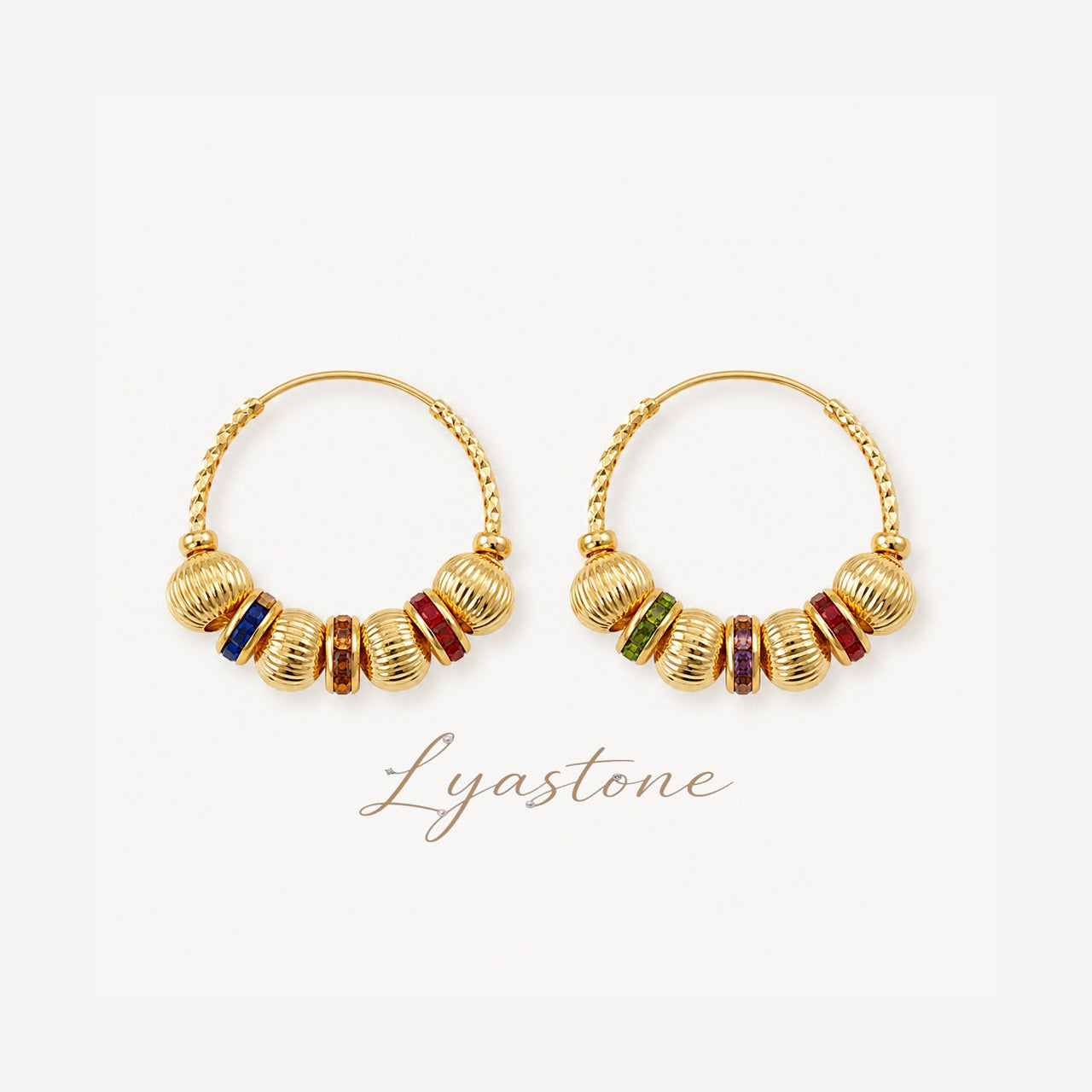 Lyastone Aurelia Bead Hoop Earrings main product image