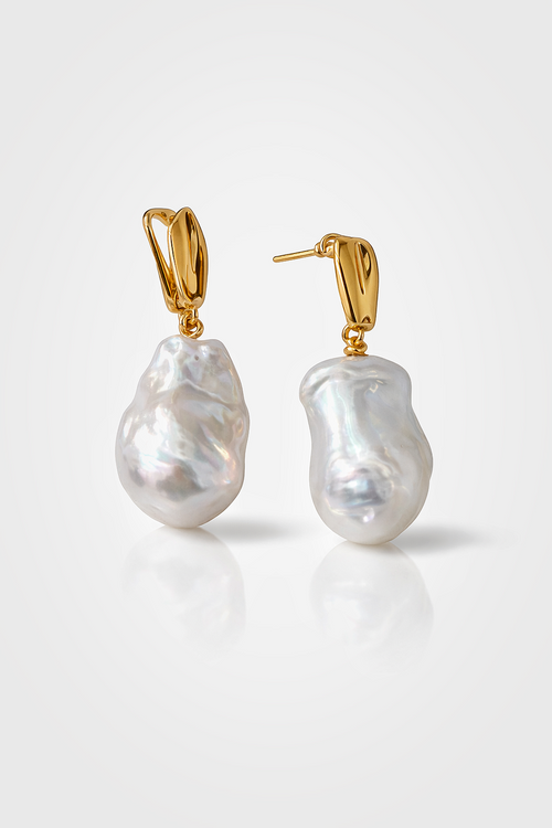 Baroque Oversized Hoop Earrings