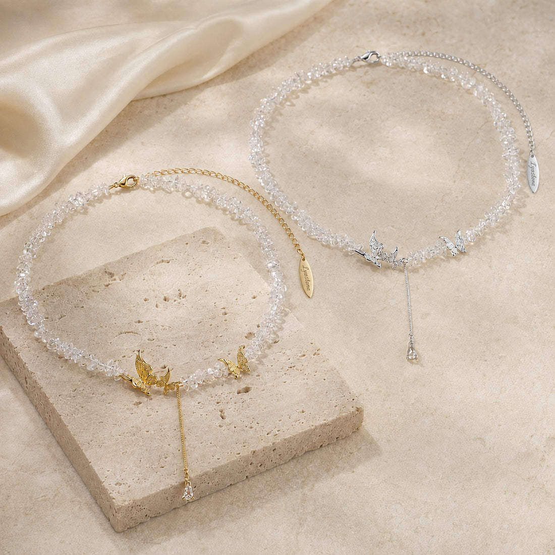 Celestia Crystal Butterfly Necklace