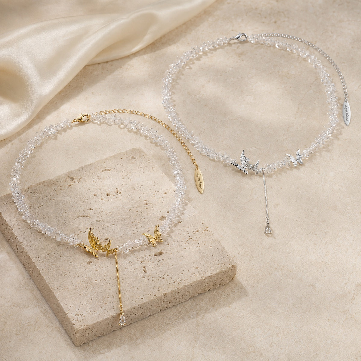 Celestia Crystal Butterfly Necklace
