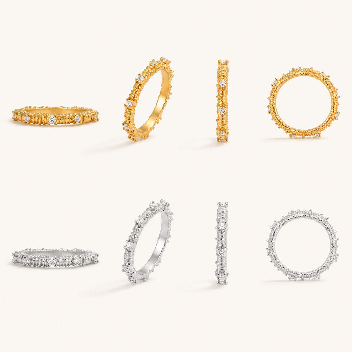 Size guide for Dreamweave Starry Textured Ring