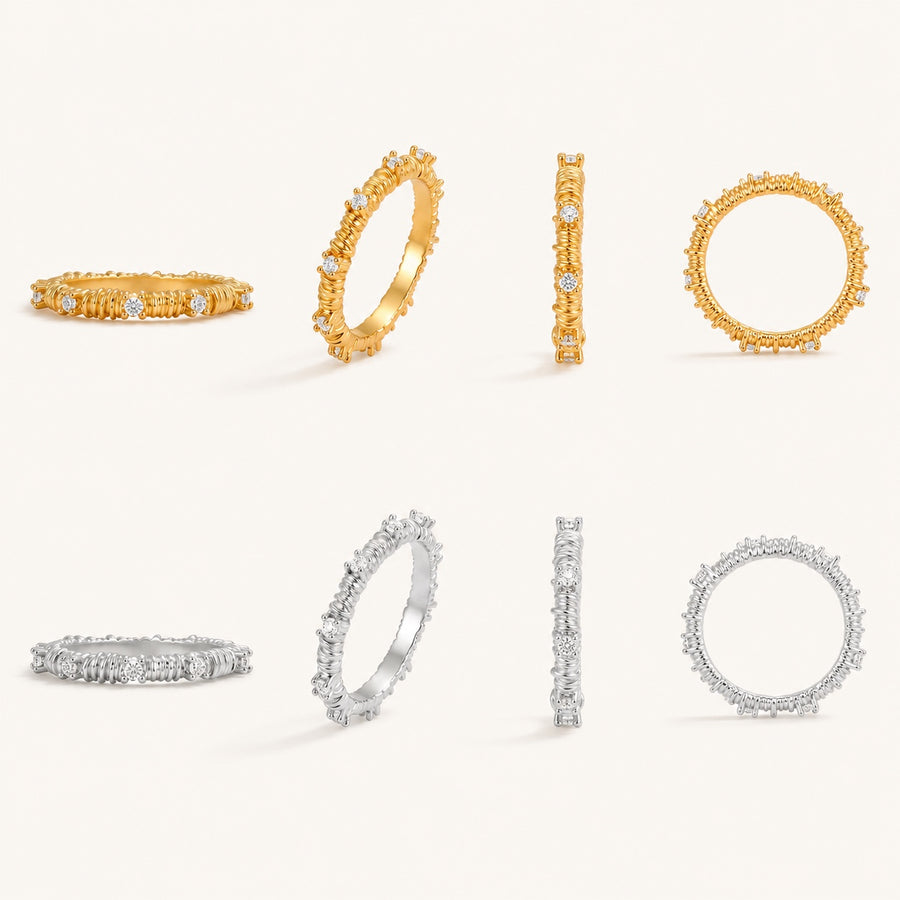 Size guide for Dreamweave Starry Textured Ring