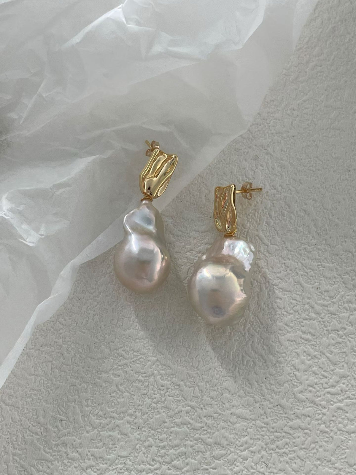 Baroque Oversized Hoop Earrings