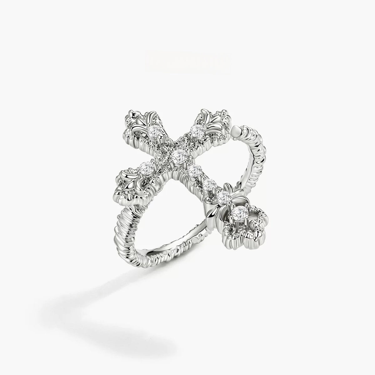 Vintage Relief Cross Ring