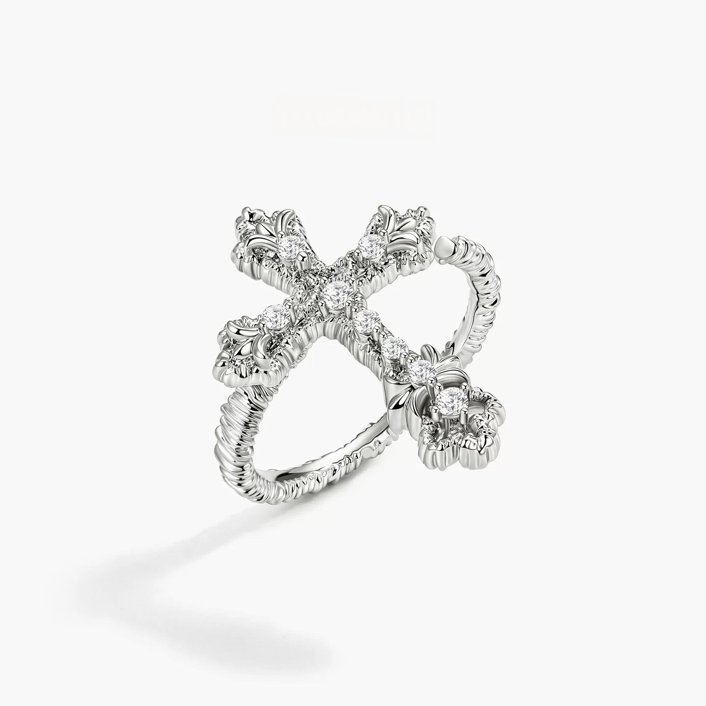 Vintage Relief Cross Ring