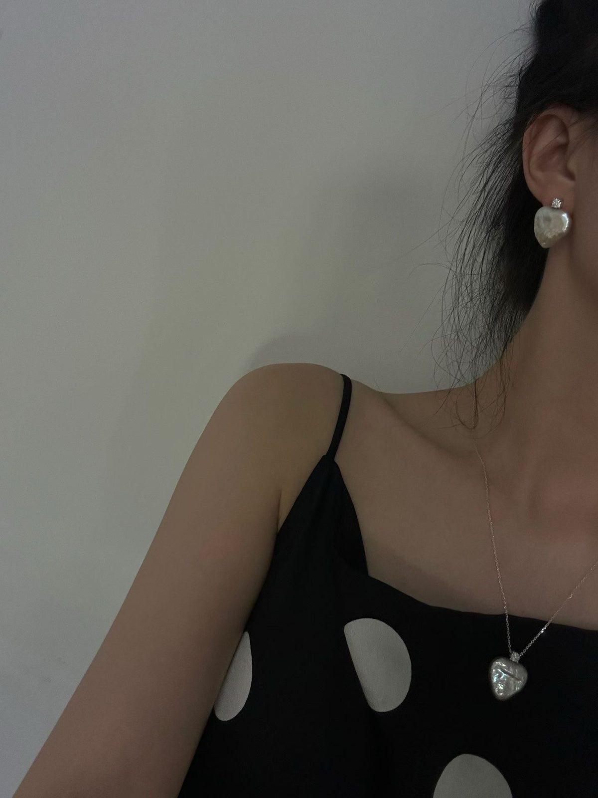 Eternal Heart Pearl Earrings