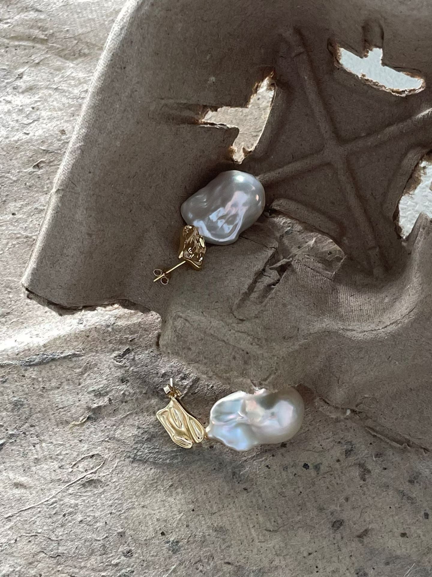 Baroque Oversized Hoop Earrings