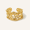 Gold Lacework Sculptural Open Ring product view