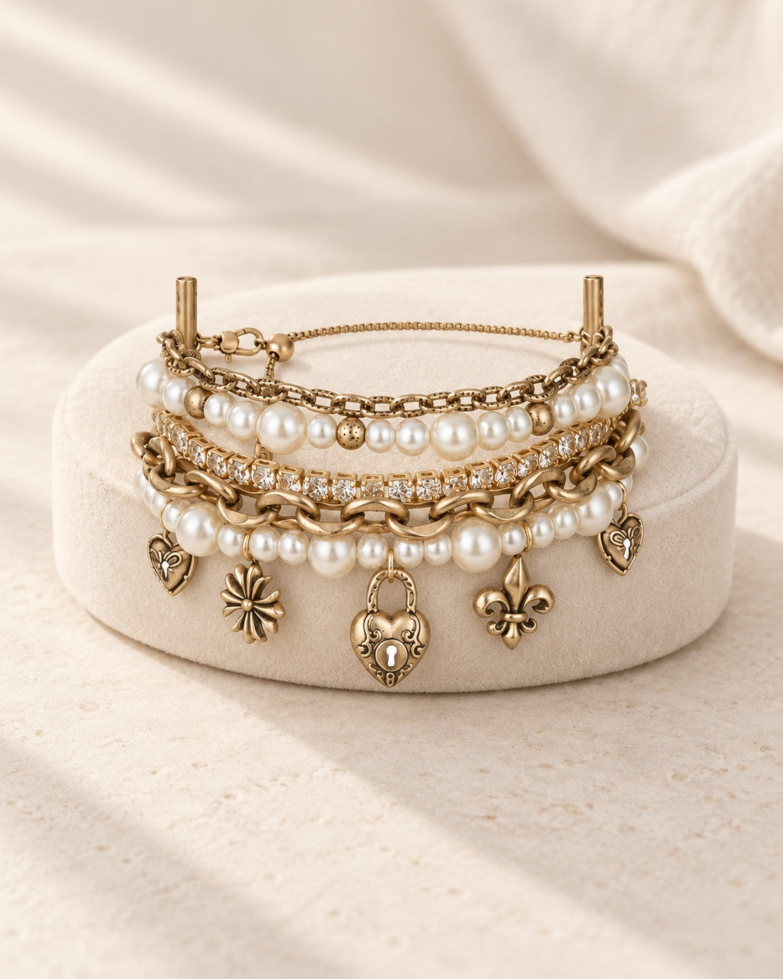 Époque Heirloom Layered Charm Bracelet