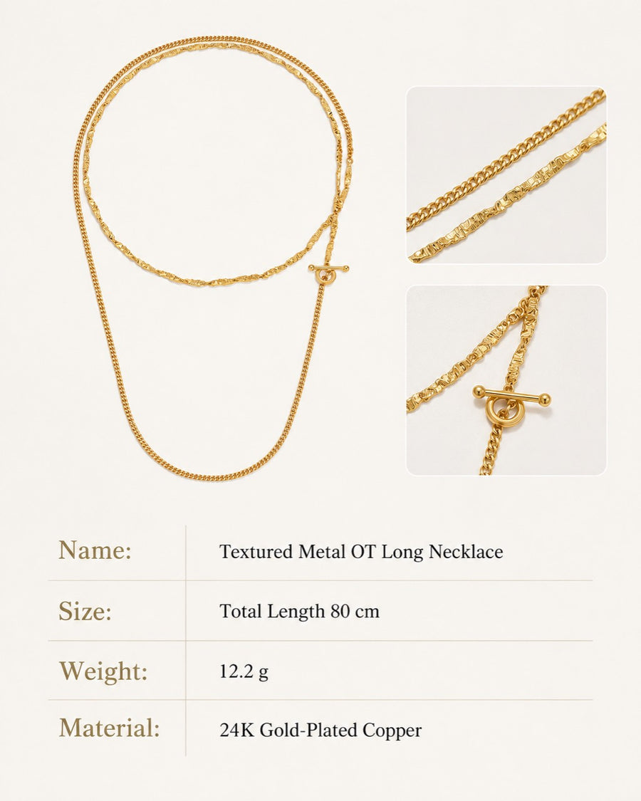 Size guide for Imperfect Bloom OT Long Necklace with 80 cm total length