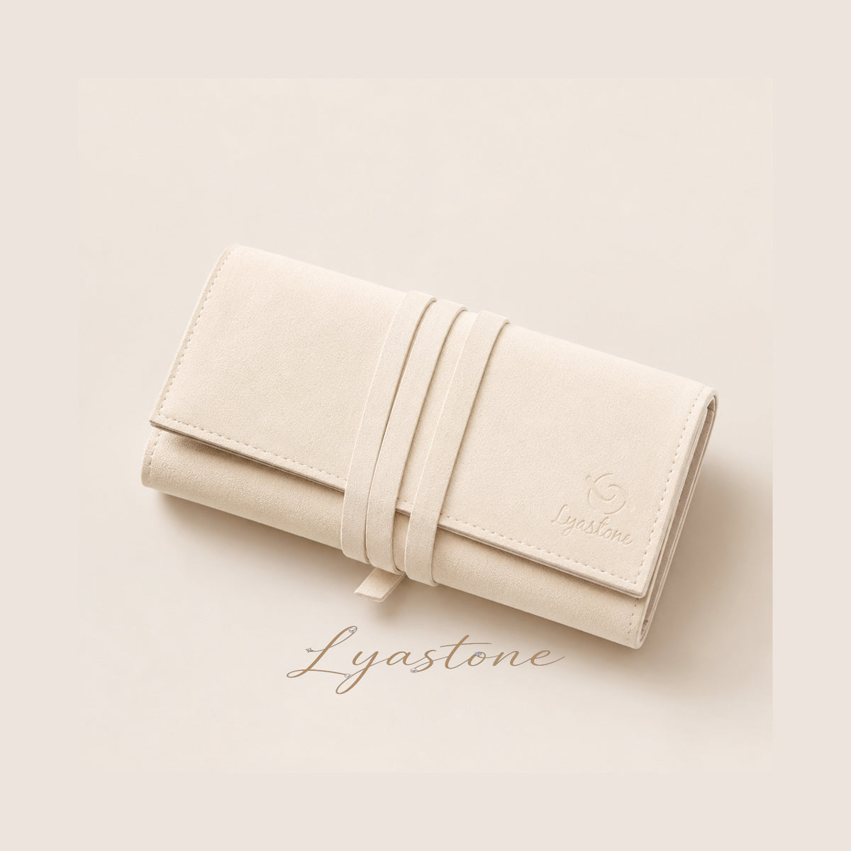 Lyastone ivory travel jewellery roll