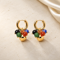 Mosaic Charm Huggie Earrings – Lyastone Jewellery