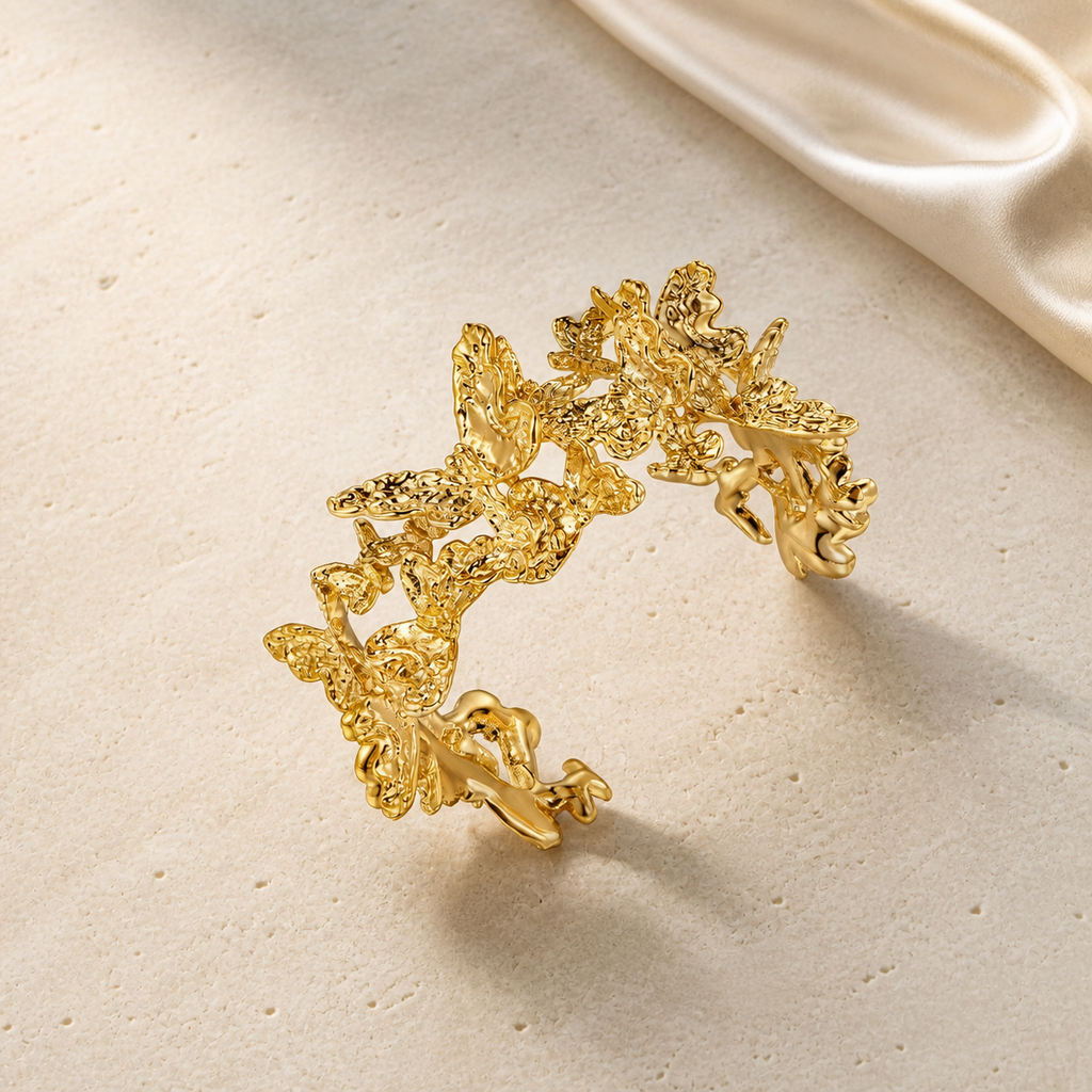 Multi-Butterfly Textured Bracelet – Lyastone Jewellery