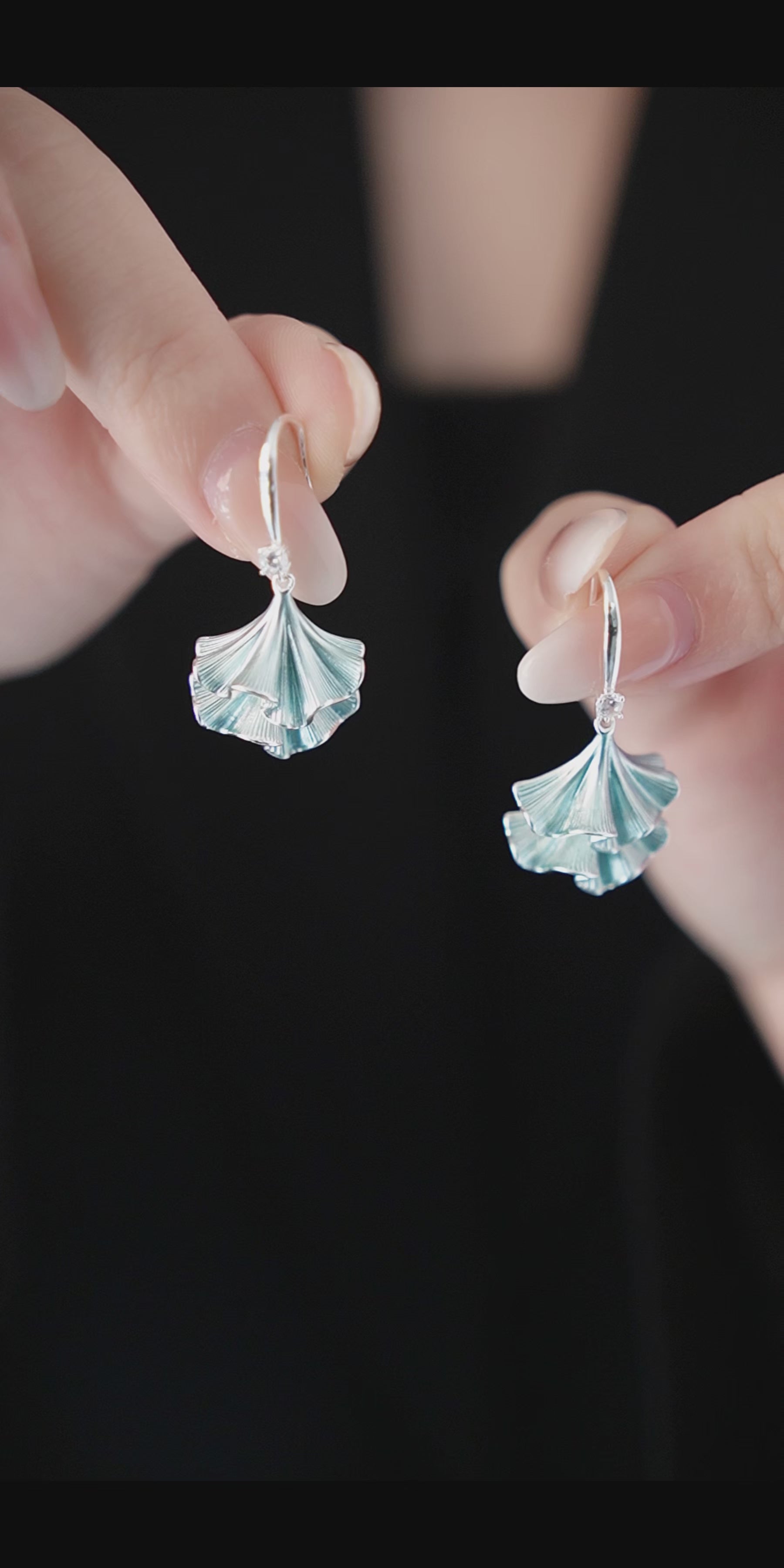 Elegant coral style drop earrings