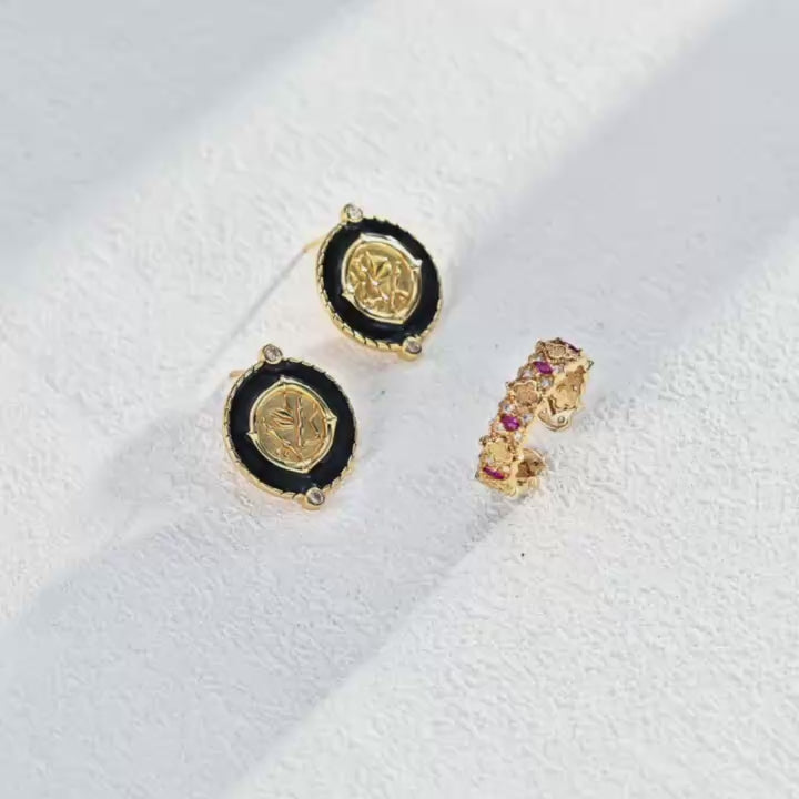 Vintage style silver earrings