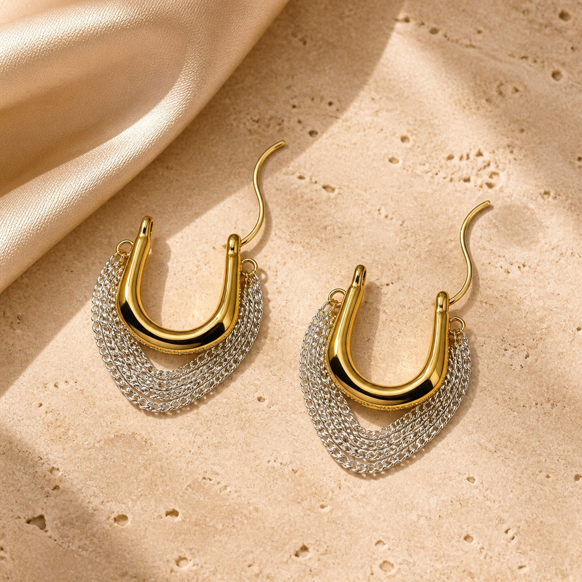 Solara Cascade Hoops – Lyastone Jewellery