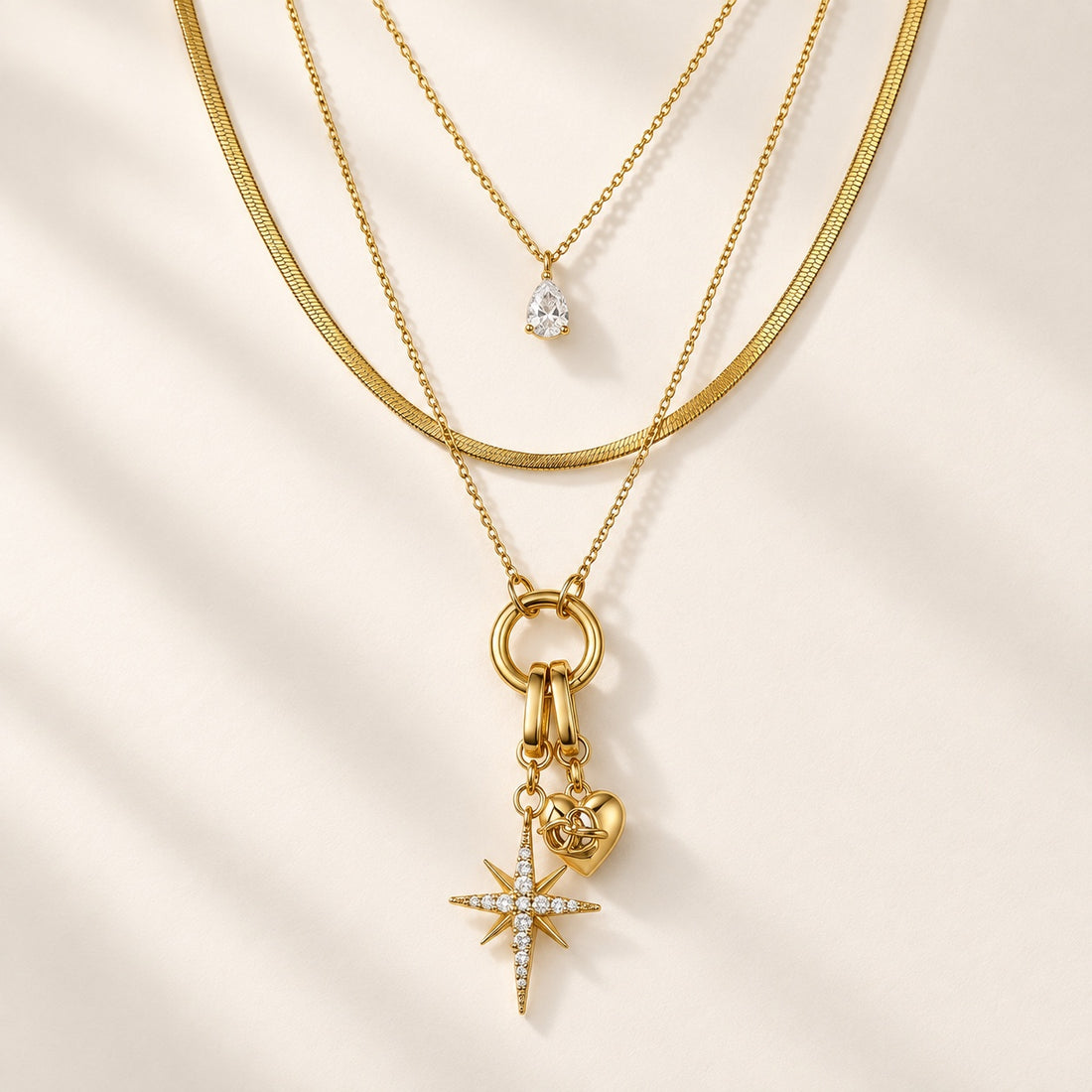 Polaris Heart Layered Necklace