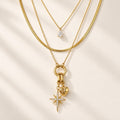 Lyastone Polaris Heart Layered Necklace in gold