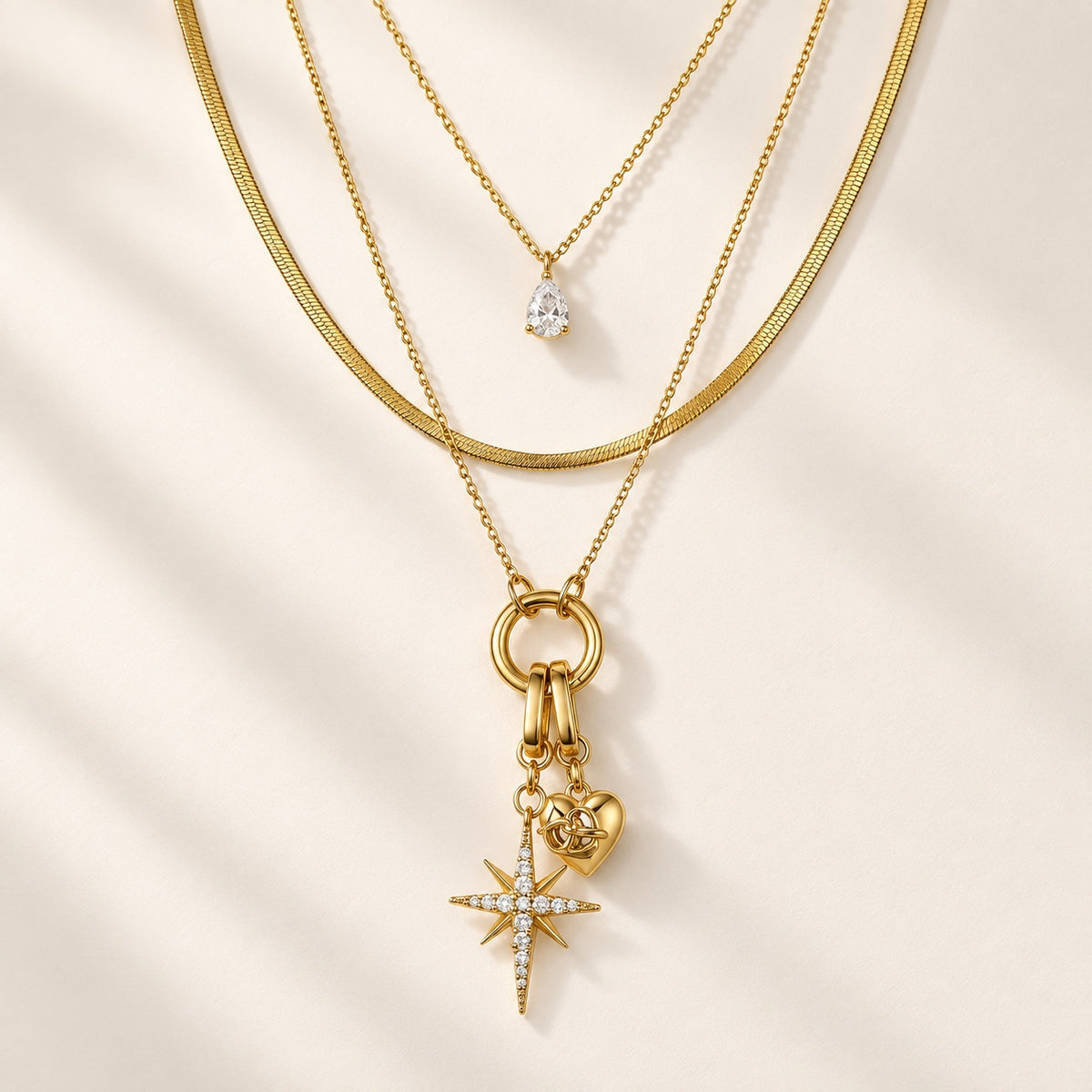 Polaris Heart Layered Necklace