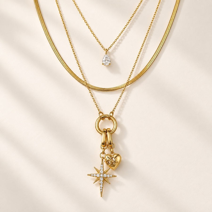 Polaris Heart Layered Necklace