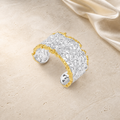 Venetian Lace Ring in silver and gold