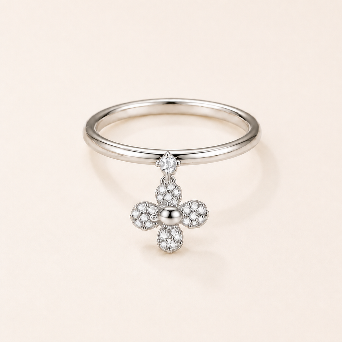Wild Bloom Bloom Drop Ring silver flower drop ring