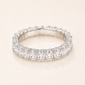 Wild Bloom CZ Eternity Ring silver cubic zirconia band