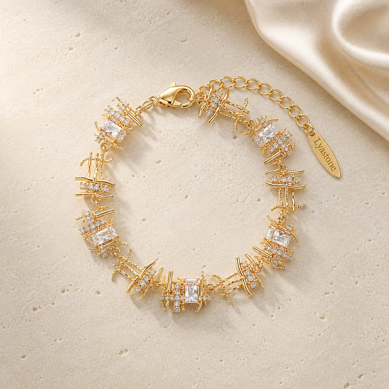 Woven Zircon Bracelet – Lyastone Jewellery