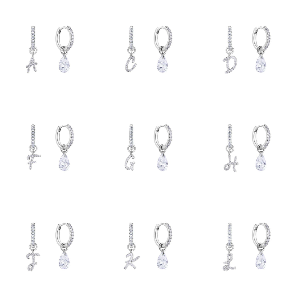 Zircon Letter Stud Earrings – Lyastone Jewellery