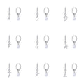 Zircon Letter Stud Earrings – Lyastone Jewellery